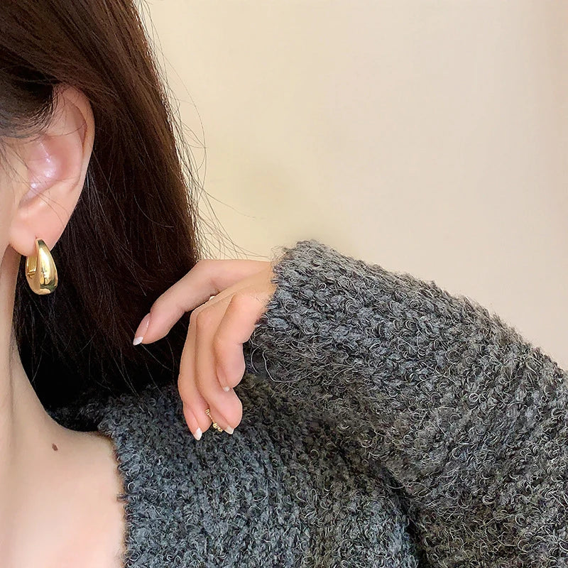Stylish U-Shaped Hoop Earrings elyndar