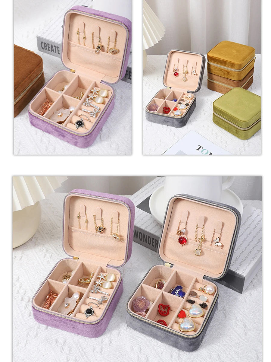 Velvet Classic Jewelry Box Storage Case elyndar