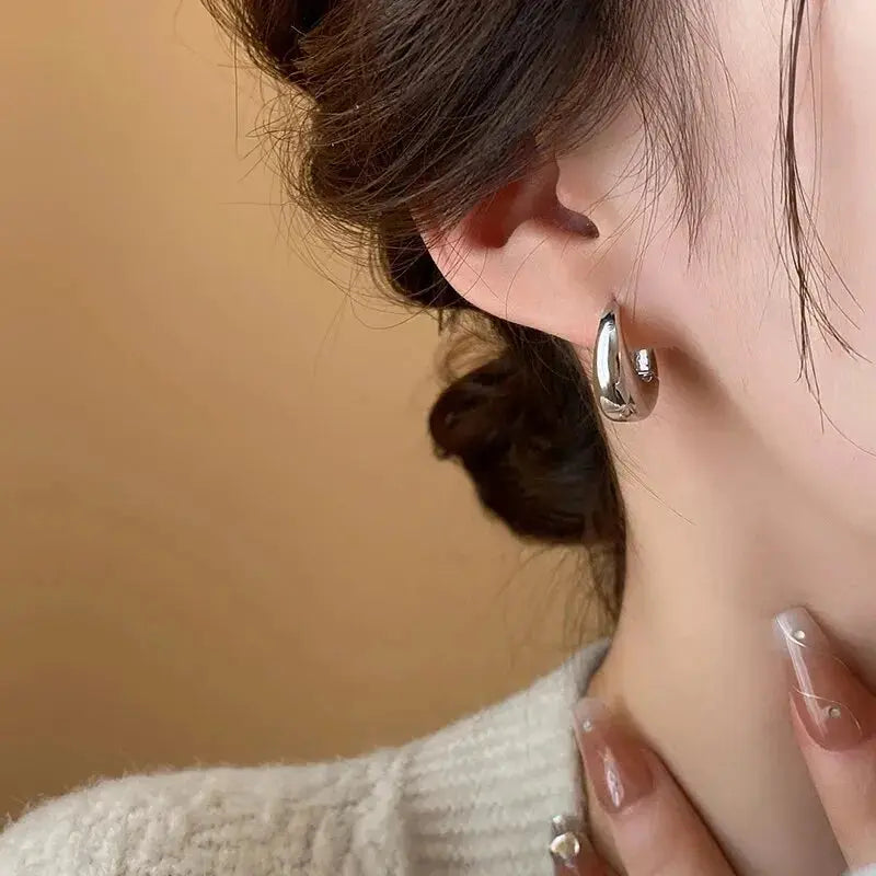 Stylish U-Shaped Hoop Earrings elyndar
