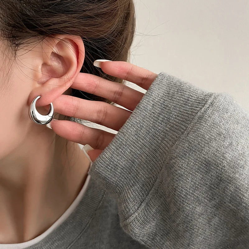 Stylish U-Shaped Hoop Earrings elyndar