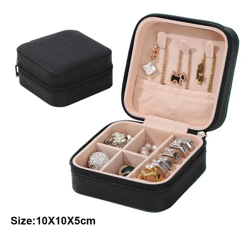 Mini Jewelry Travel Box – Portable Storage for Rings, Earrings & Necklaces elyndar